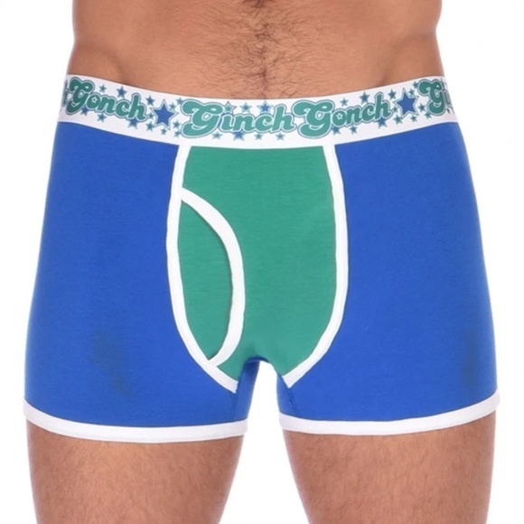 GINCH Gonch Blue Lagoon Trunk Brief Statement Graphic Underwear NIP - Picture 2 of 8